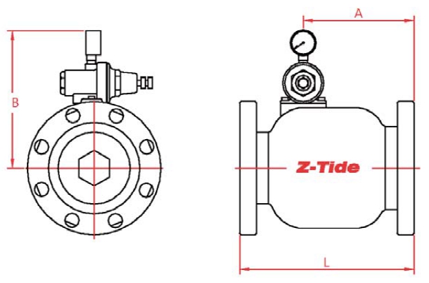 Sketch of Z-Tide UL Listed Pressure Reducing Valve