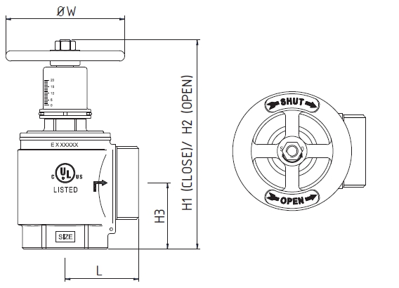 Sketch of Z-Tide UL Listed Pressure Restricting Valve