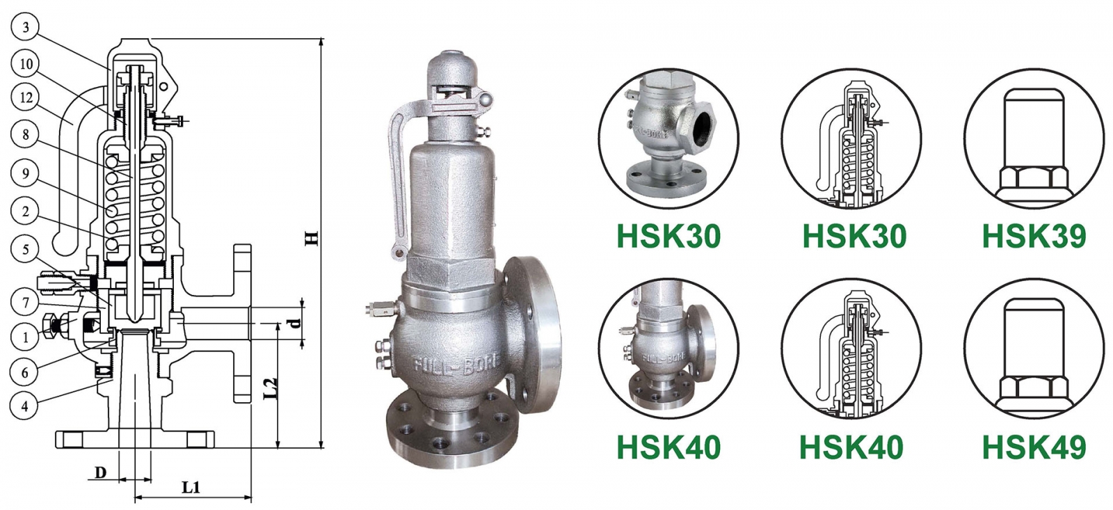 Hants full bore safety relief valve design and disc options