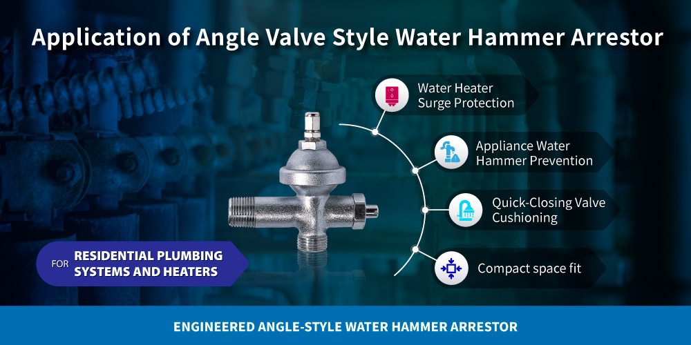 Applications of Z-Tide Angle Valve Style Water Hammer Arrestor